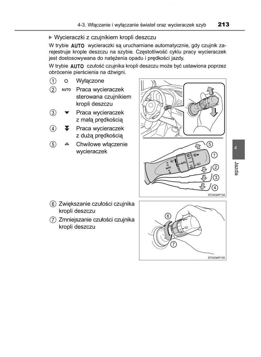 Toyota Yaris III 3 owners manual instrukcja obslugi / page 213