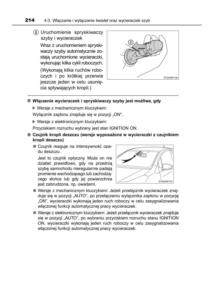 Toyota Yaris III 3 owners manual instrukcja obslugi / page 214