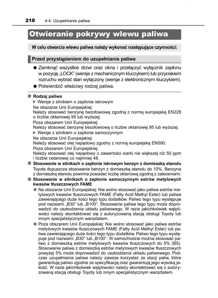 Toyota Yaris III 3 owners manual instrukcja obslugi / page 218