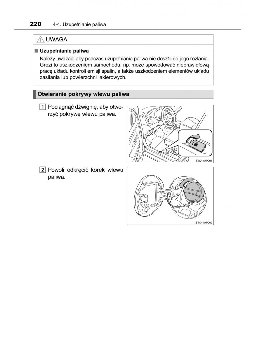 Toyota Yaris III 3 owners manual instrukcja obslugi / page 220