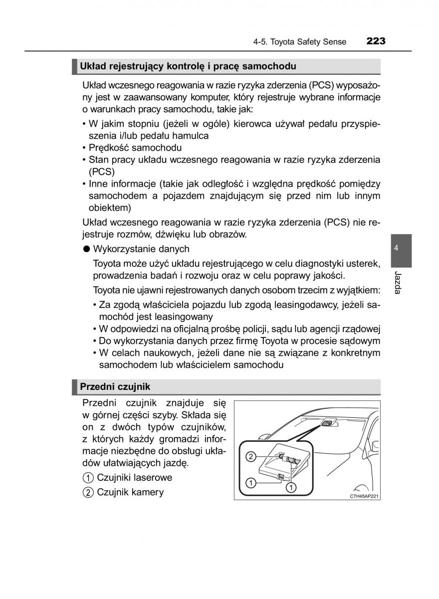 Toyota Yaris III 3 owners manual instrukcja obslugi / page 223