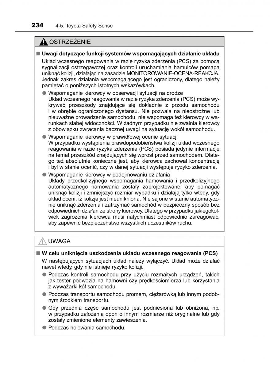 Toyota Yaris III 3 owners manual instrukcja obslugi / page 234