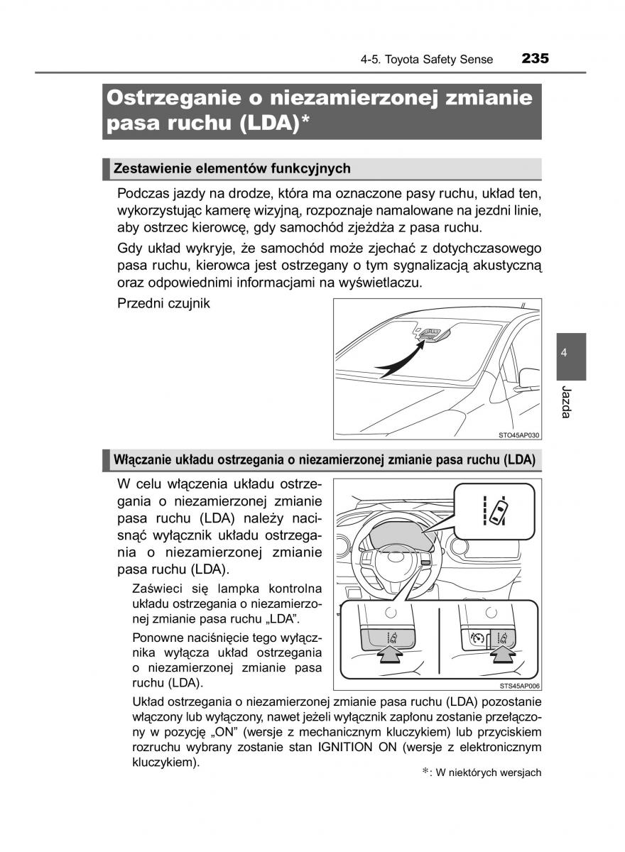 Toyota Yaris III 3 owners manual instrukcja obslugi / page 235