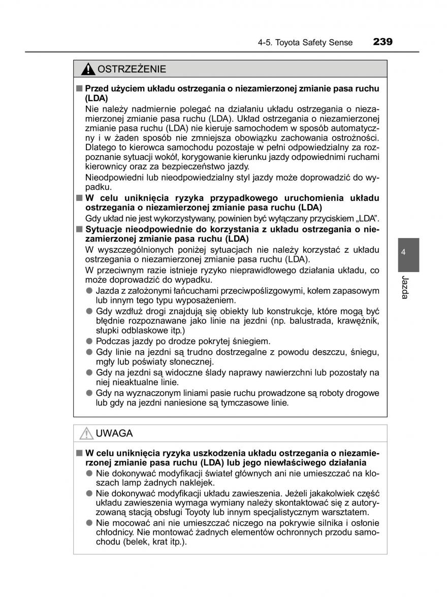 Toyota Yaris III 3 owners manual instrukcja obslugi / page 239