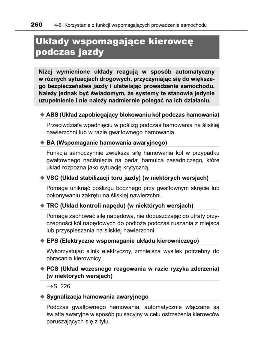 Toyota Yaris III 3 owners manual instrukcja obslugi / page 260