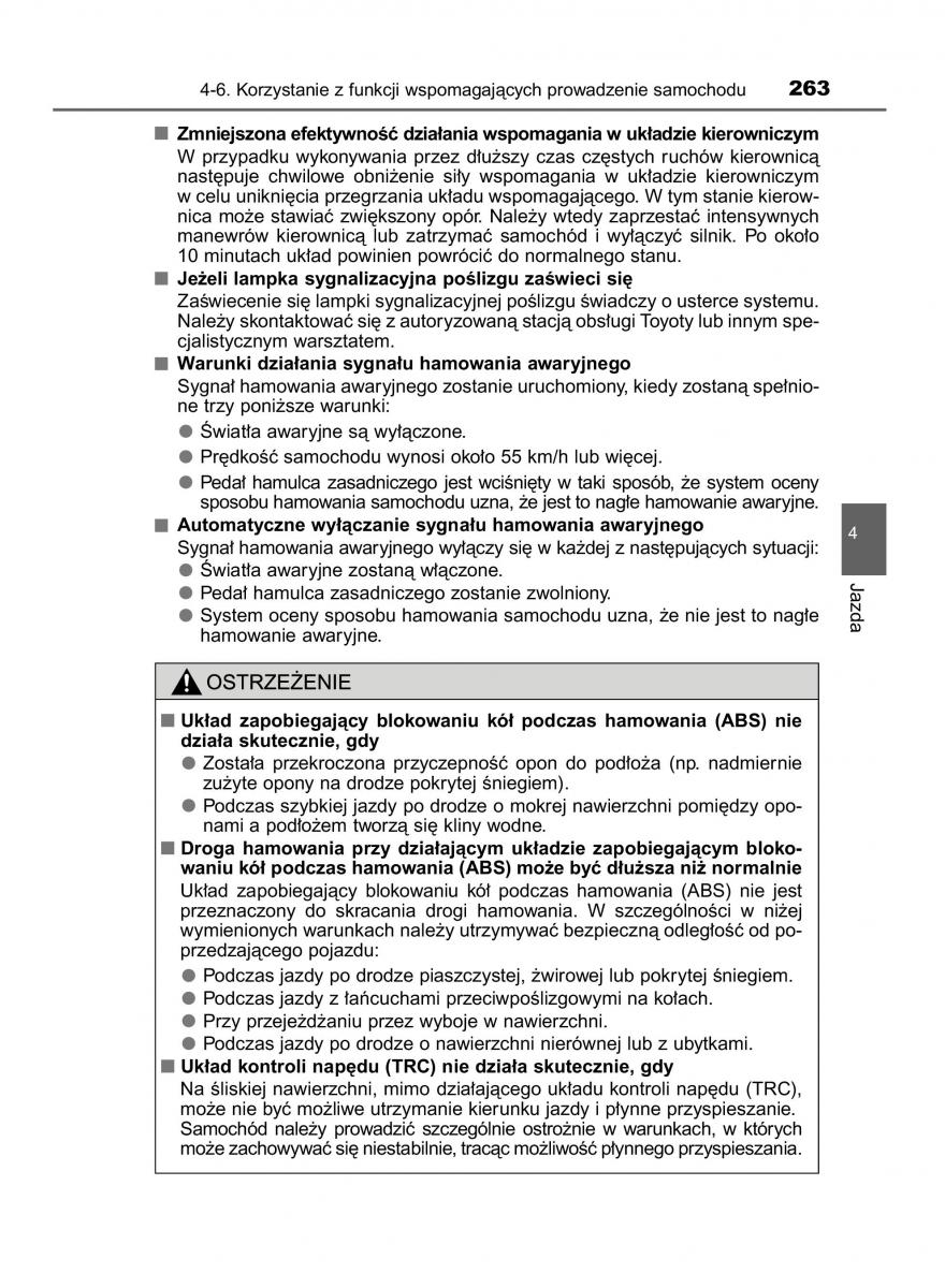 Toyota Yaris III 3 owners manual instrukcja obslugi / page 263