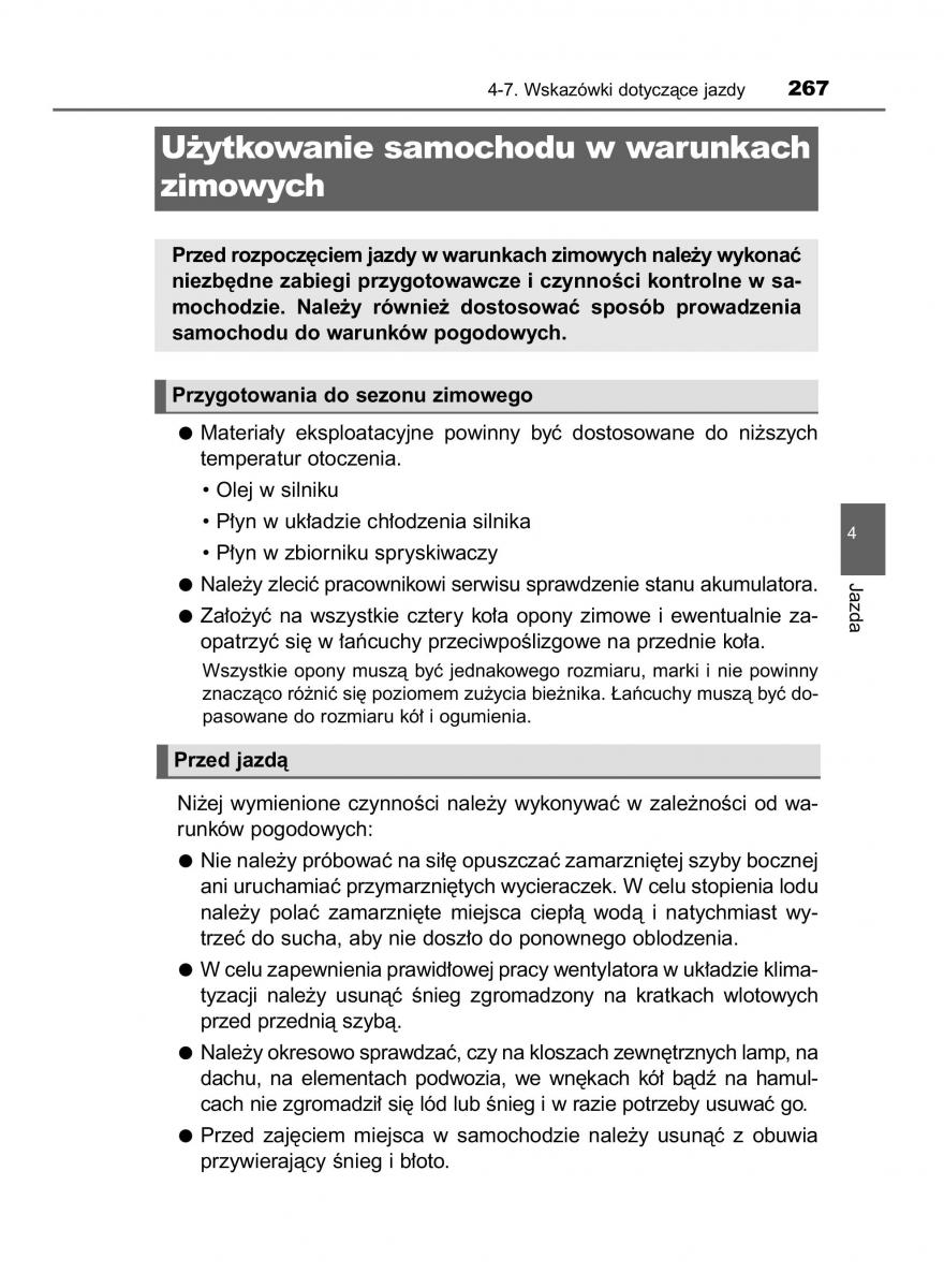 Toyota Yaris III 3 owners manual instrukcja obslugi / page 267