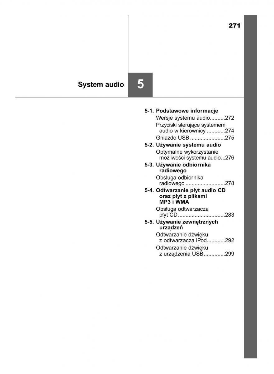 Toyota Yaris III 3 owners manual instrukcja obslugi / page 271