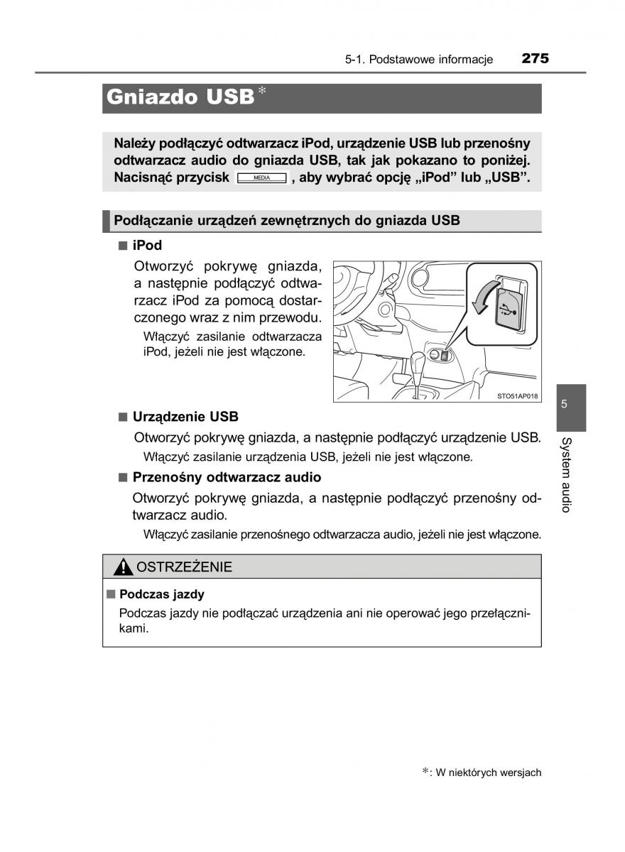 Toyota Yaris III 3 owners manual instrukcja obslugi / page 275