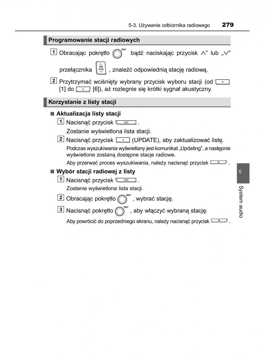 Toyota Yaris III 3 owners manual instrukcja obslugi / page 279