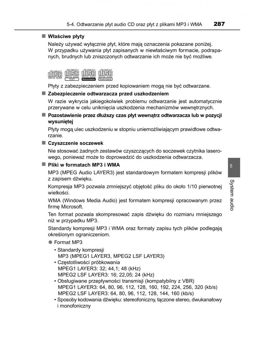 Toyota Yaris III 3 owners manual instrukcja obslugi / page 287