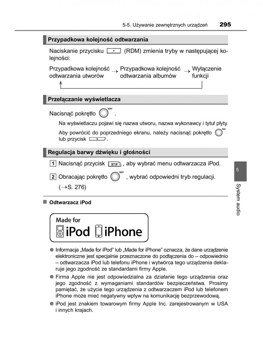 Toyota Yaris III 3 owners manual instrukcja obslugi / page 295