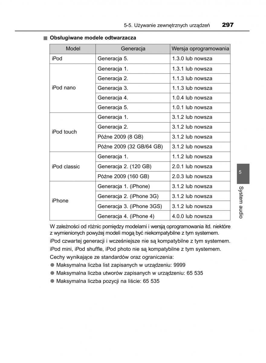 Toyota Yaris III 3 owners manual instrukcja obslugi / page 297