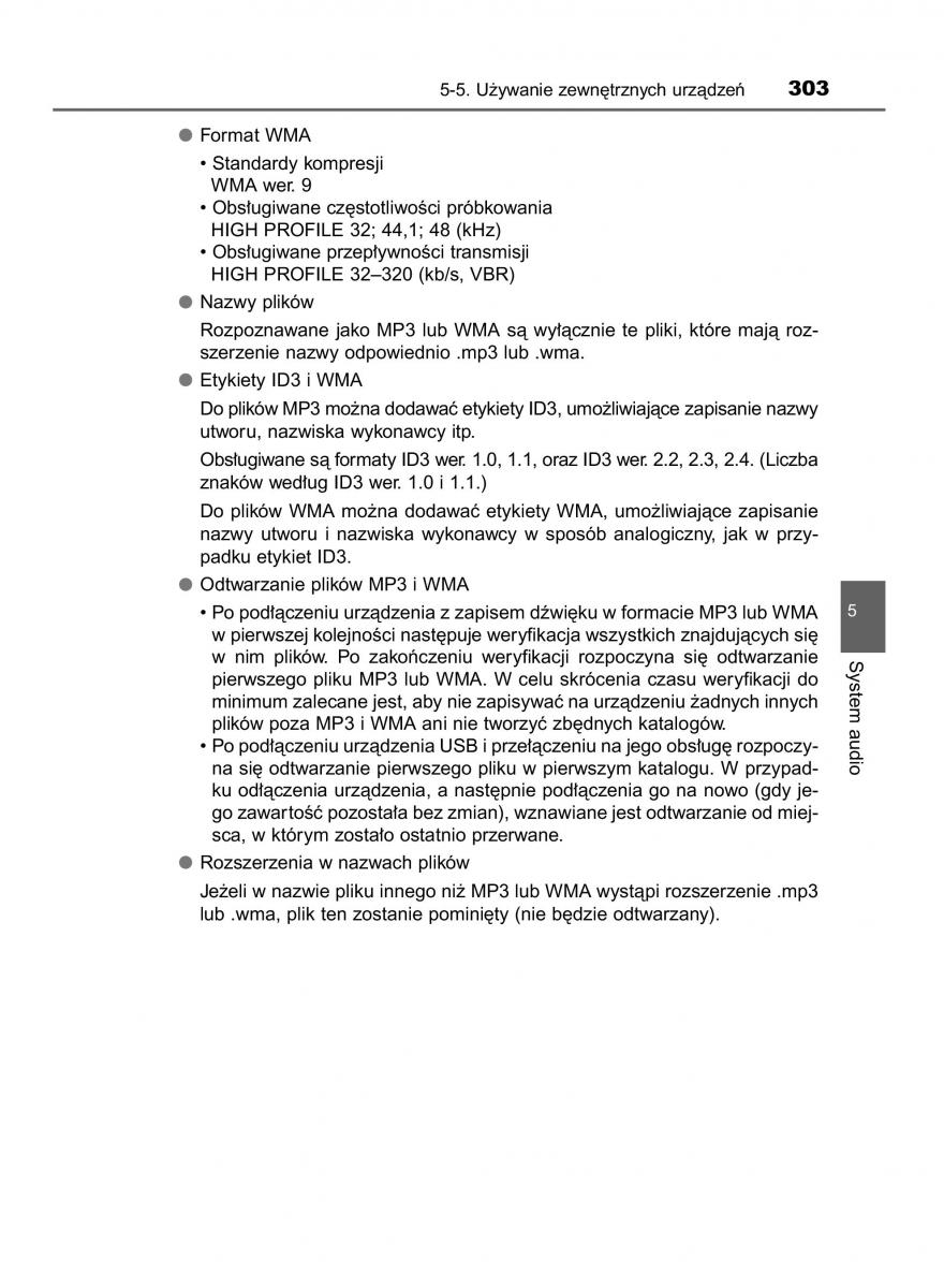 Toyota Yaris III 3 owners manual instrukcja obslugi / page 303