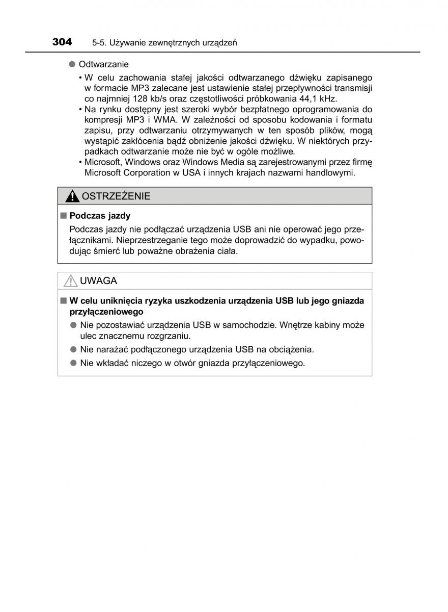 Toyota Yaris III 3 owners manual instrukcja obslugi / page 304