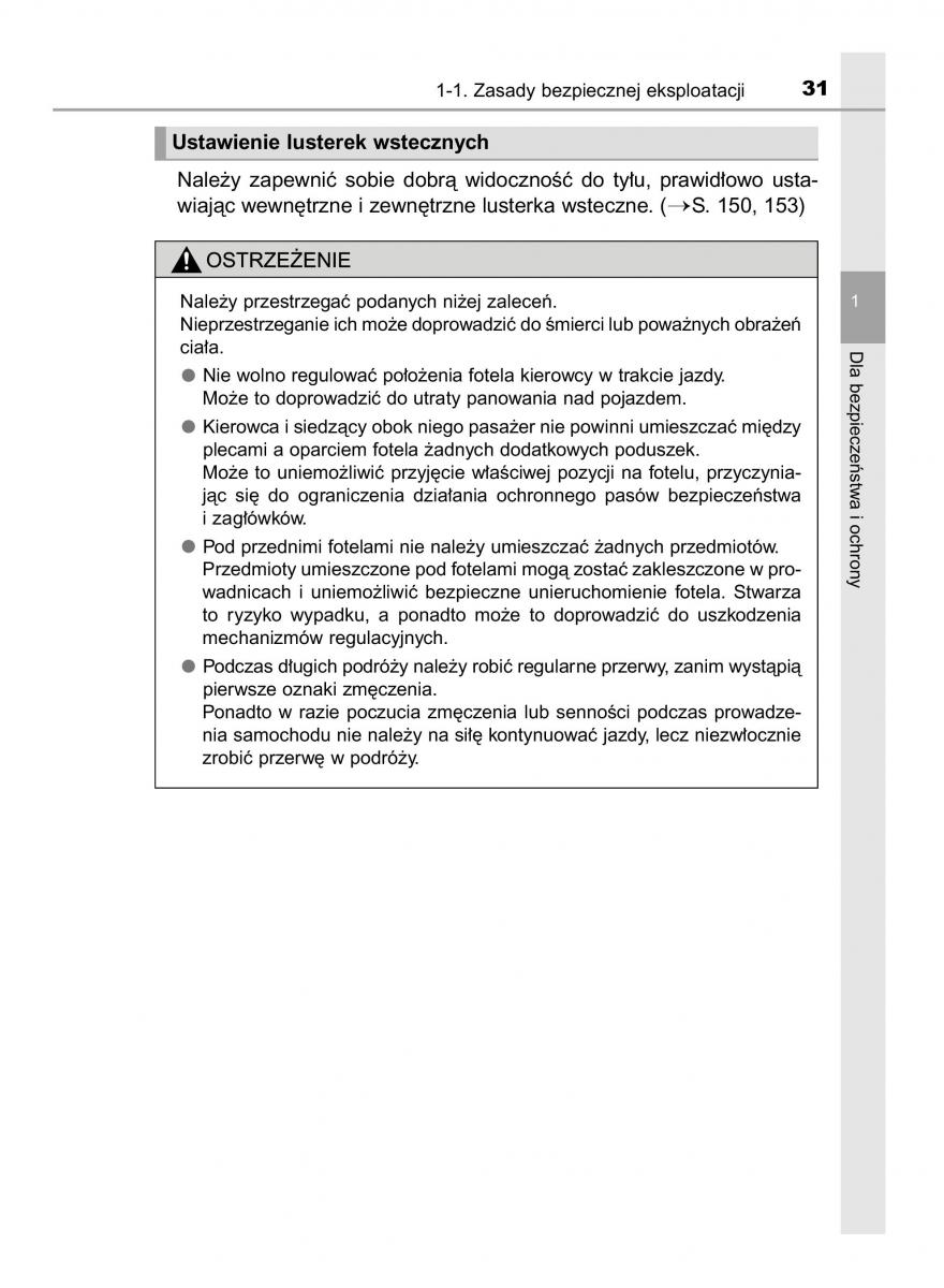 Toyota Yaris III 3 owners manual instrukcja obslugi / page 31