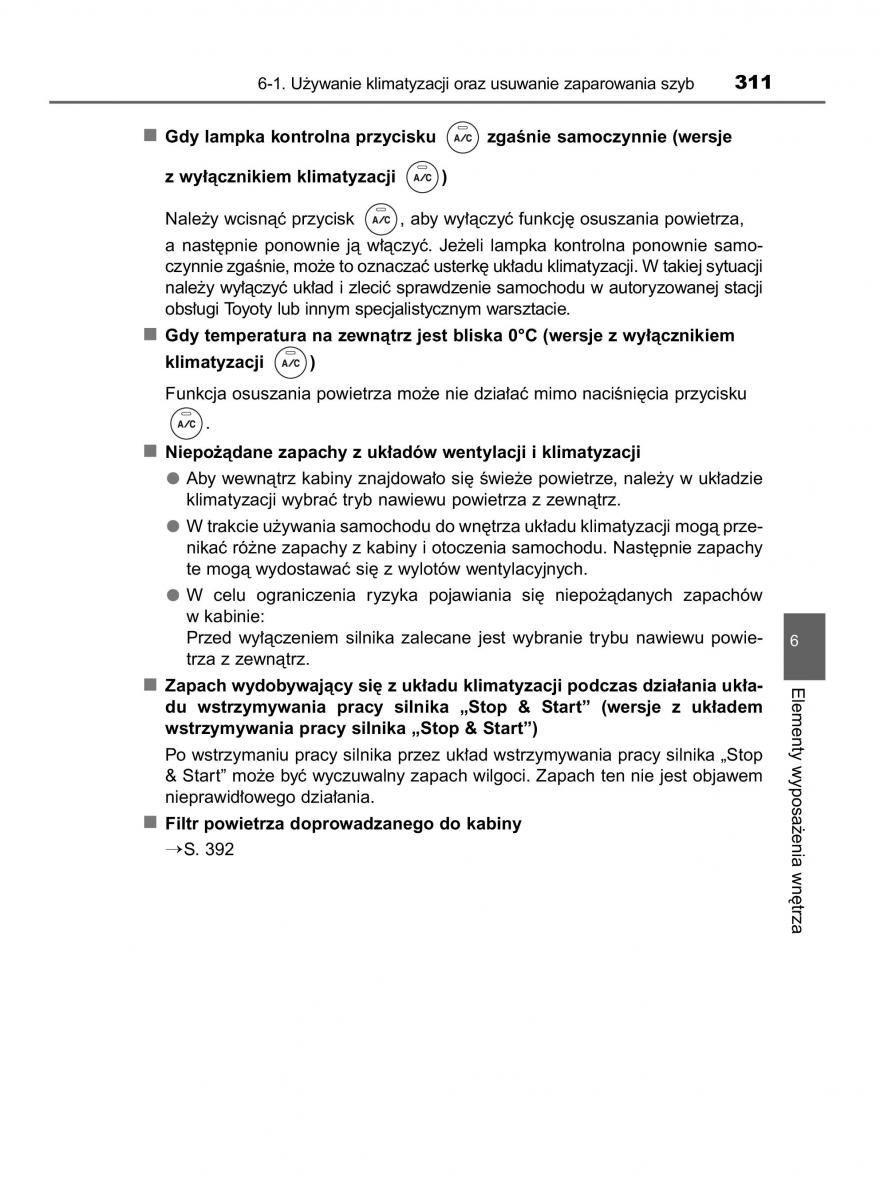 Toyota Yaris III 3 owners manual instrukcja obslugi / page 311