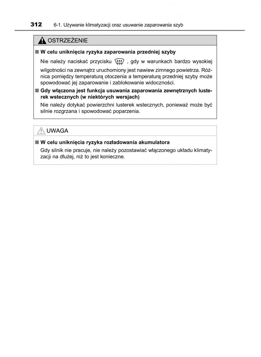 Toyota Yaris III 3 owners manual instrukcja obslugi / page 312