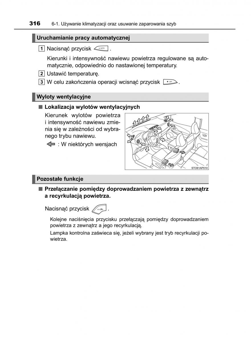 Toyota Yaris III 3 owners manual instrukcja obslugi / page 316