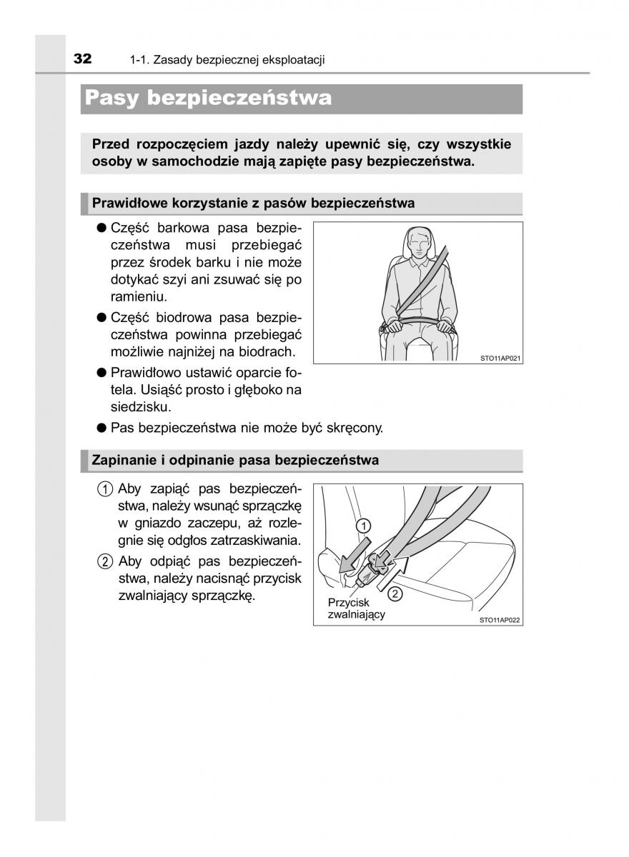 Toyota Yaris III 3 owners manual instrukcja obslugi / page 32