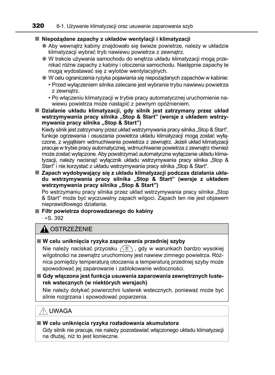 Toyota Yaris III 3 owners manual instrukcja obslugi / page 320