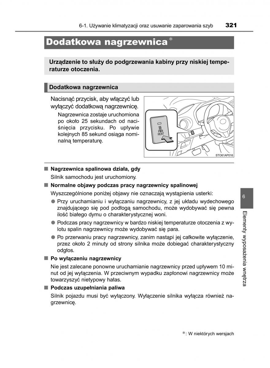 Toyota Yaris III 3 owners manual instrukcja obslugi / page 321