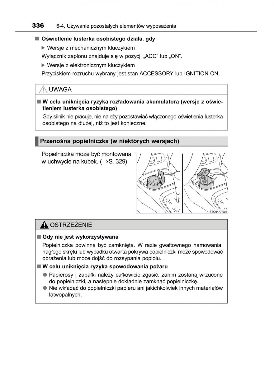 Toyota Yaris III 3 owners manual instrukcja obslugi / page 336