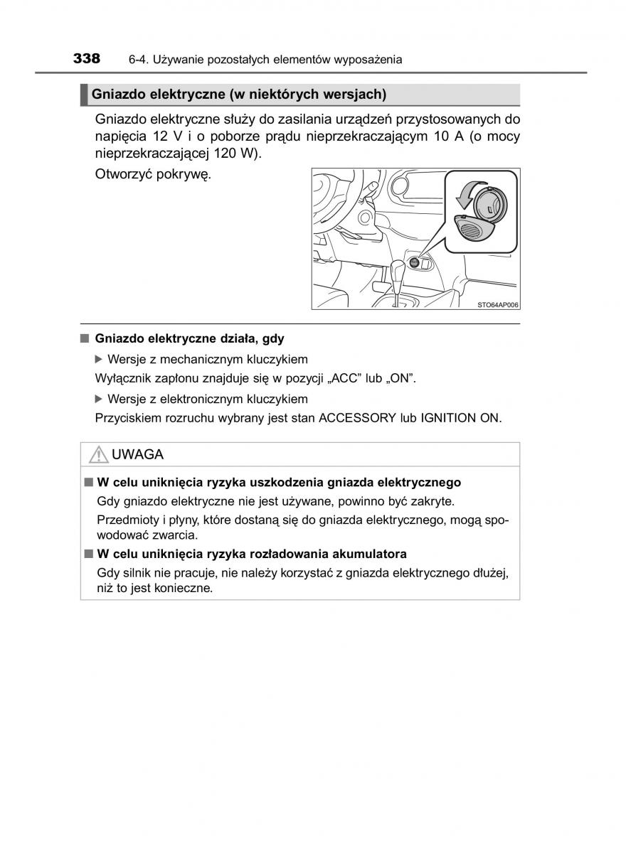 Toyota Yaris III 3 owners manual instrukcja obslugi / page 338