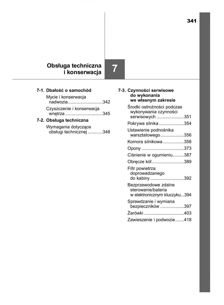 Toyota Yaris III 3 owners manual instrukcja obslugi / page 341