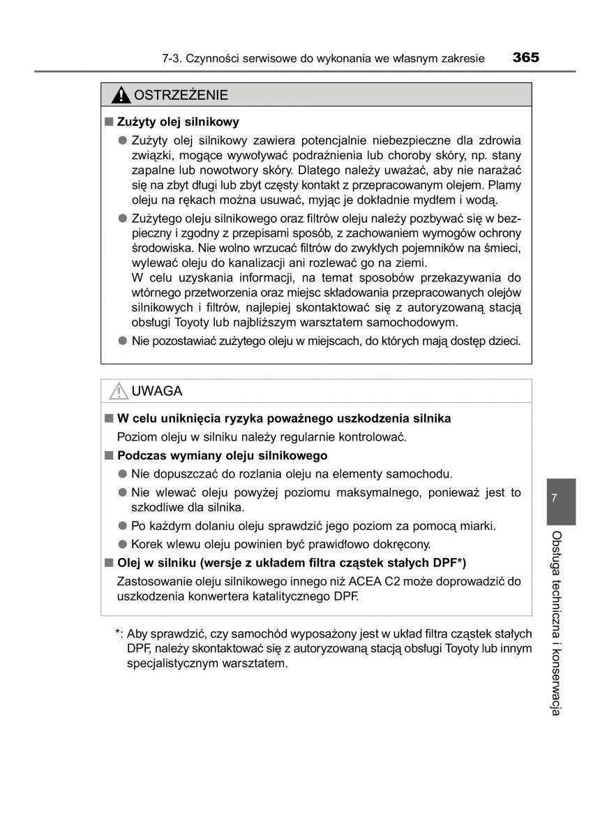 Toyota Yaris III 3 owners manual instrukcja obslugi / page 365