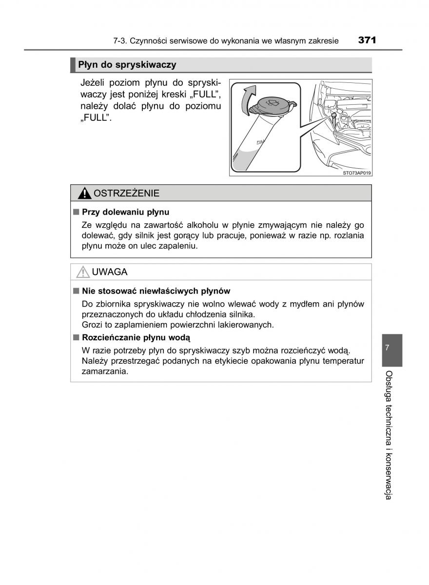 Toyota Yaris III 3 owners manual instrukcja obslugi / page 371