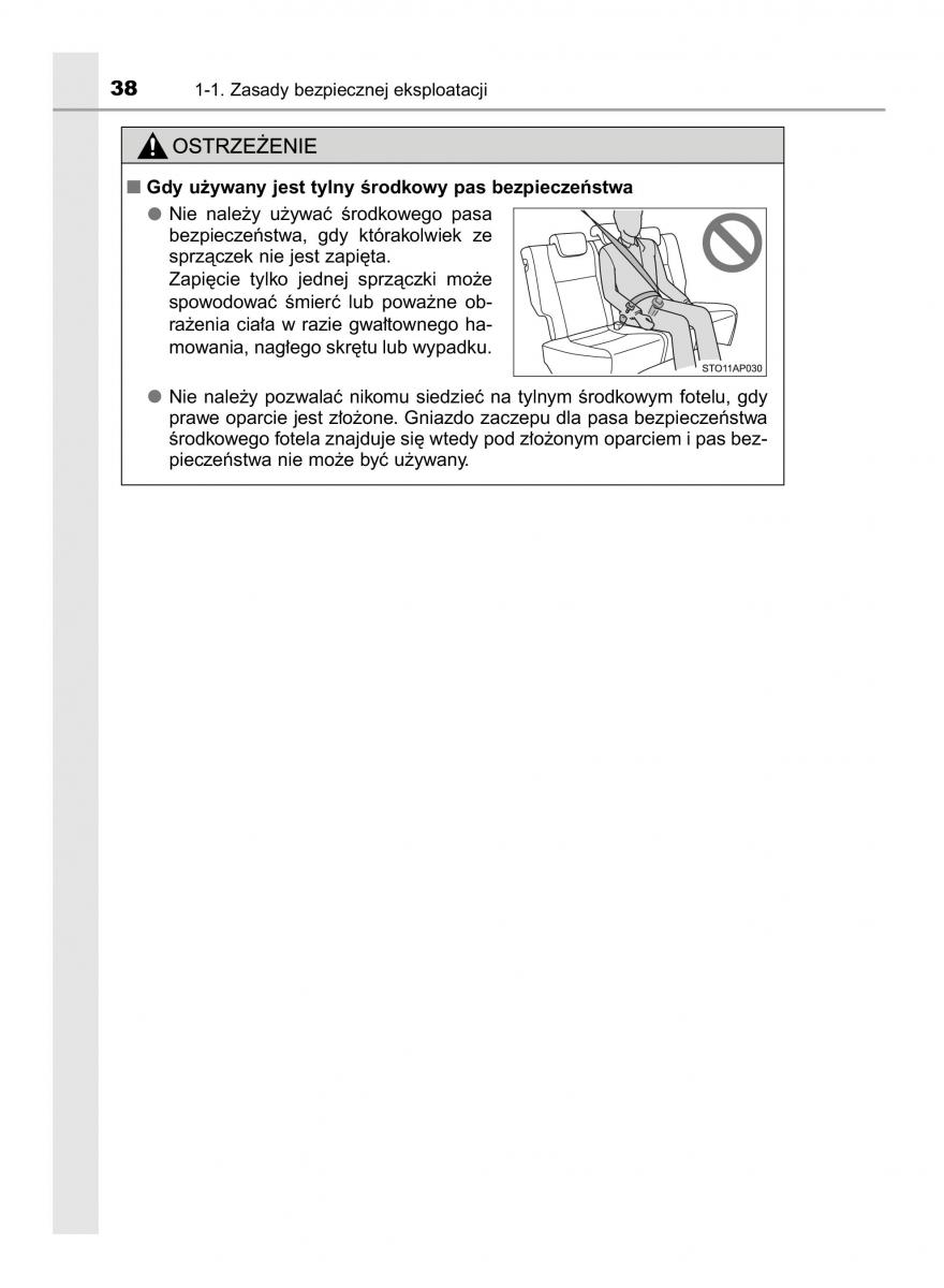 Toyota Yaris III 3 owners manual instrukcja obslugi / page 38