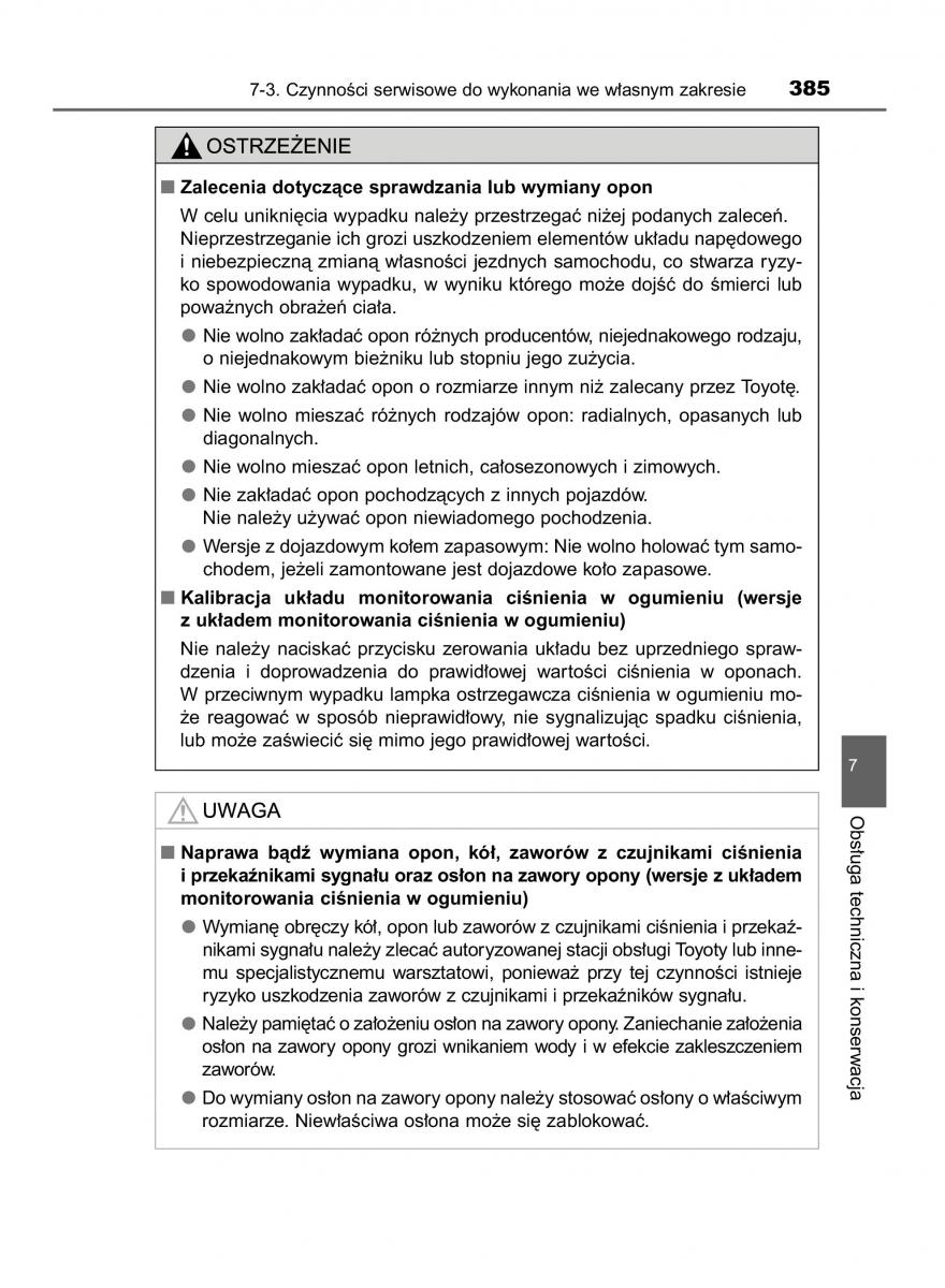 Toyota Yaris III 3 owners manual instrukcja obslugi / page 385