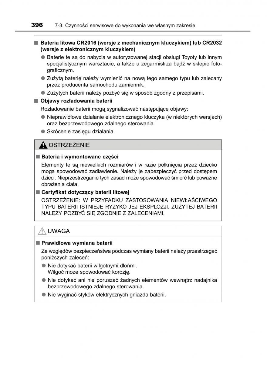 Toyota Yaris III 3 owners manual instrukcja obslugi / page 396