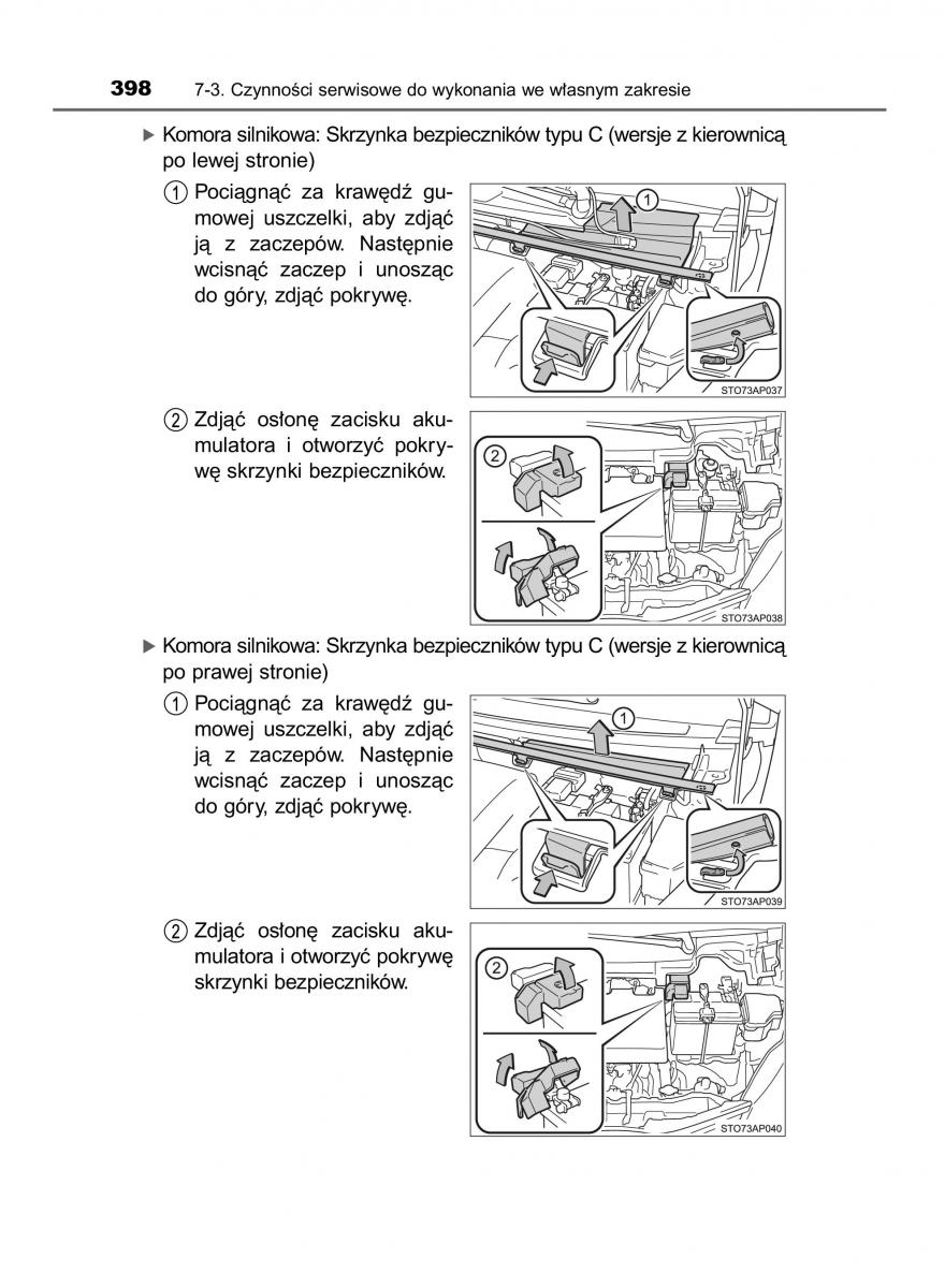 Toyota Yaris III 3 owners manual instrukcja obslugi / page 398