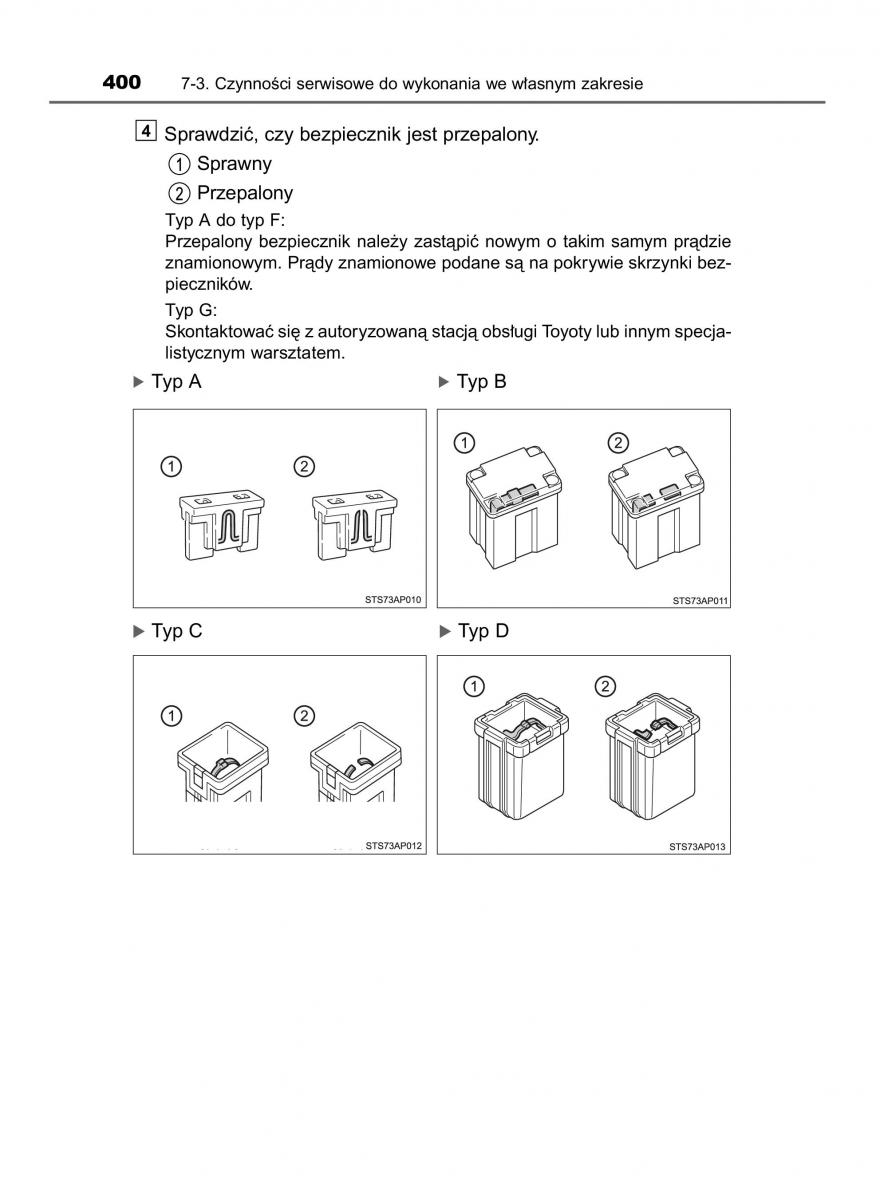 Toyota Yaris III 3 owners manual instrukcja obslugi / page 400