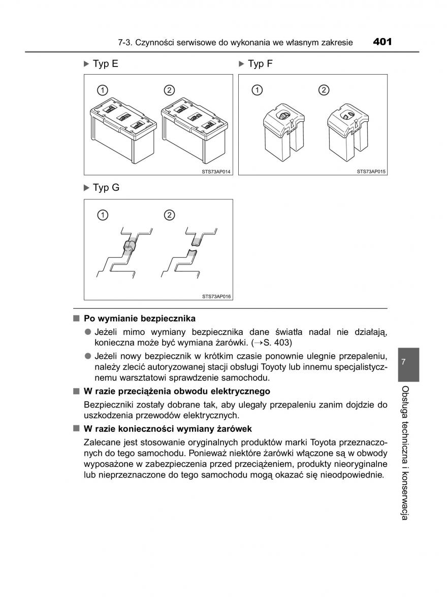 Toyota Yaris III 3 owners manual instrukcja obslugi / page 401