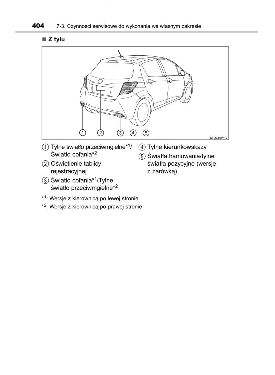 Toyota Yaris III 3 owners manual instrukcja obslugi / page 404