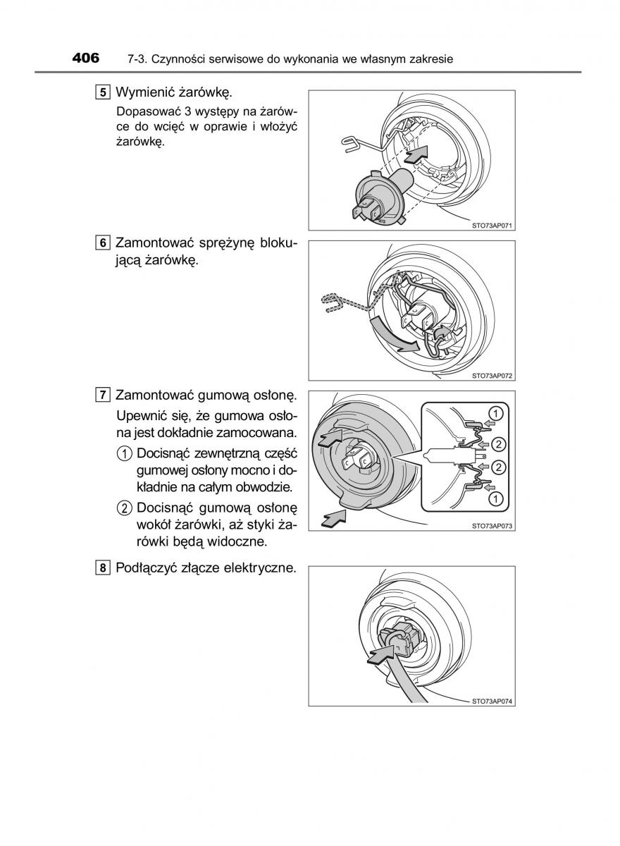 Toyota Yaris III 3 owners manual instrukcja obslugi / page 406