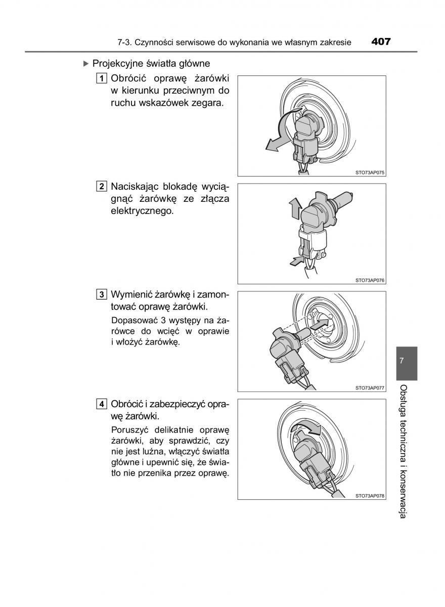 Toyota Yaris III 3 owners manual instrukcja obslugi / page 407