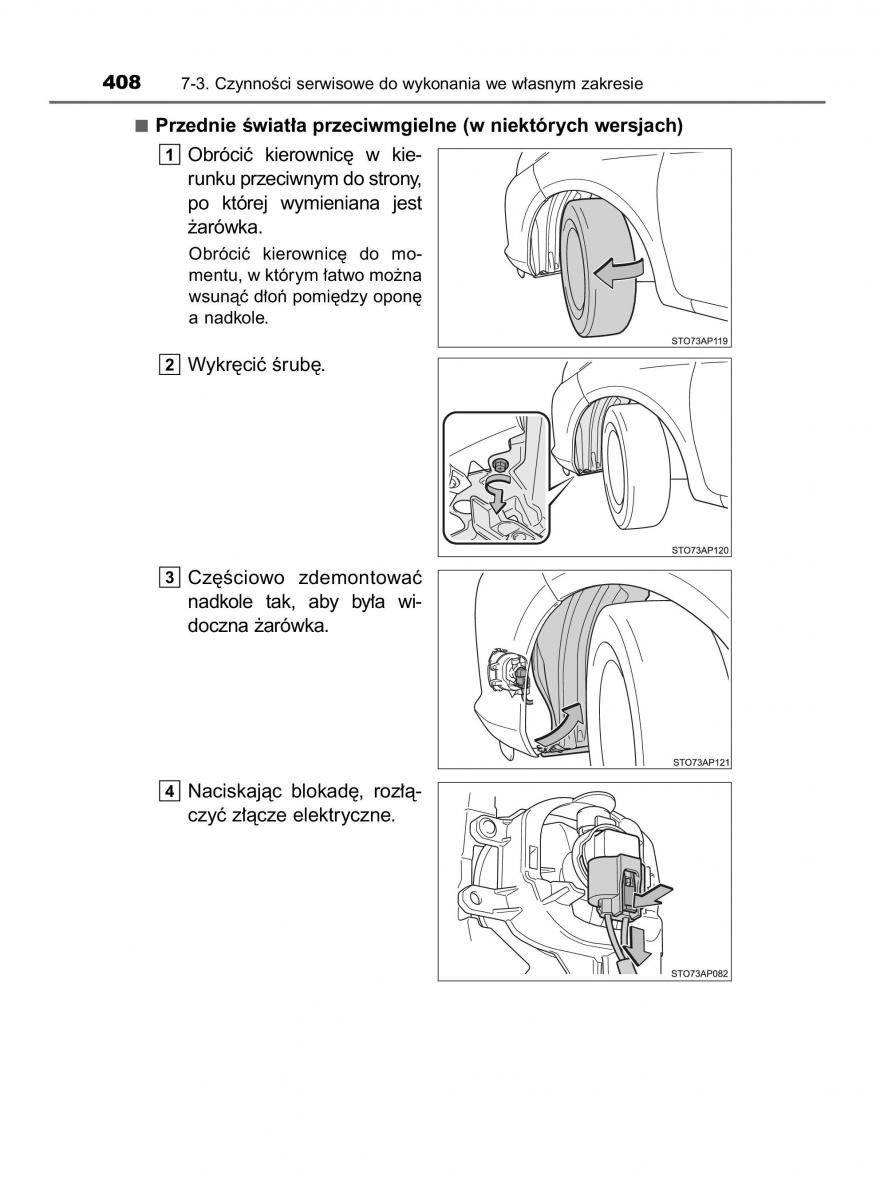 Toyota Yaris III 3 owners manual instrukcja obslugi / page 408