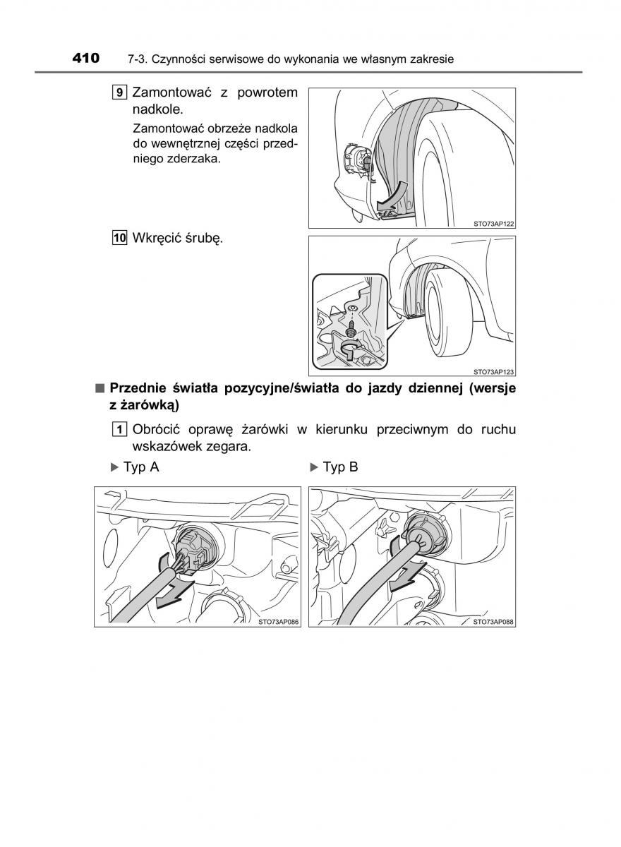 Toyota Yaris III 3 owners manual instrukcja obslugi / page 410