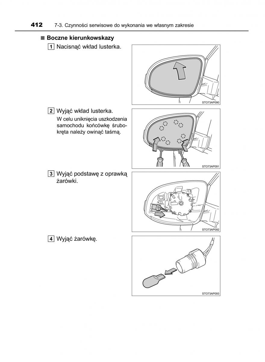 Toyota Yaris III 3 owners manual instrukcja obslugi / page 412