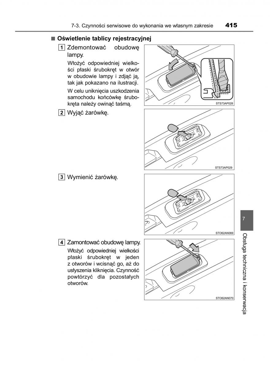 Toyota Yaris III 3 owners manual instrukcja obslugi / page 415