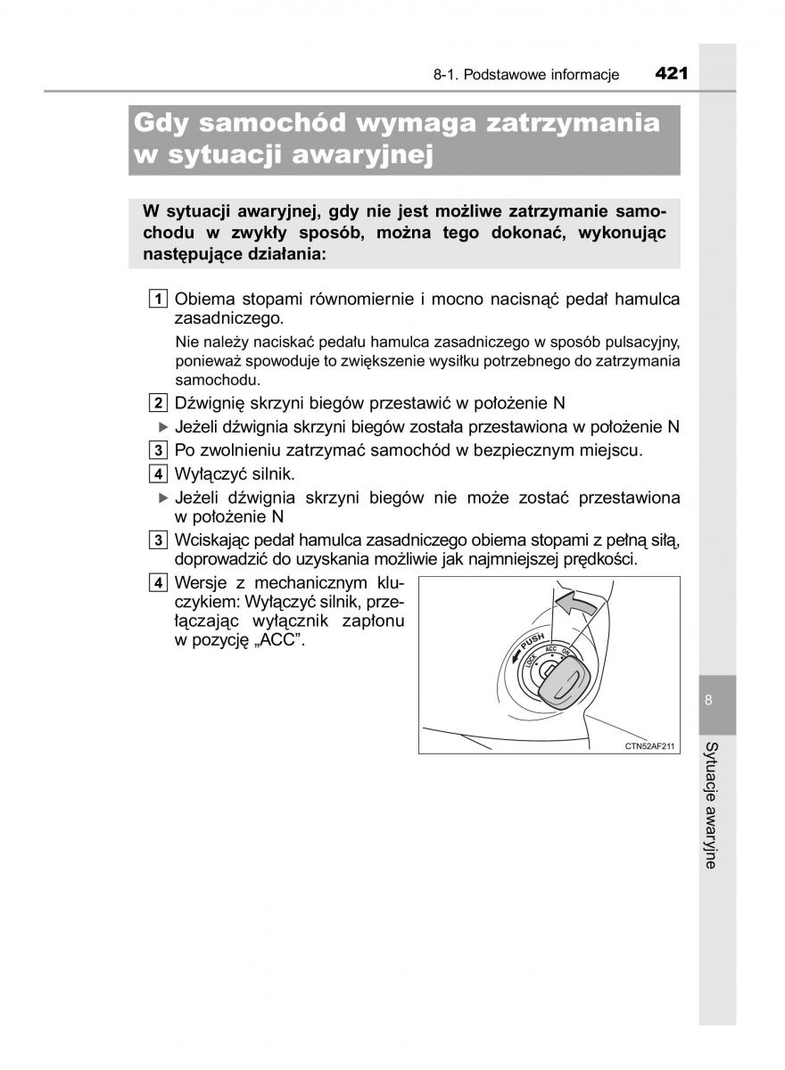 Toyota Yaris III 3 owners manual instrukcja obslugi / page 421