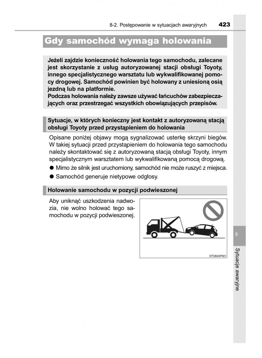 Toyota Yaris III 3 owners manual instrukcja obslugi / page 423