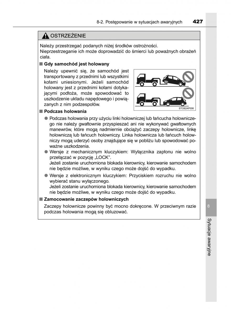 Toyota Yaris III 3 owners manual instrukcja obslugi / page 427