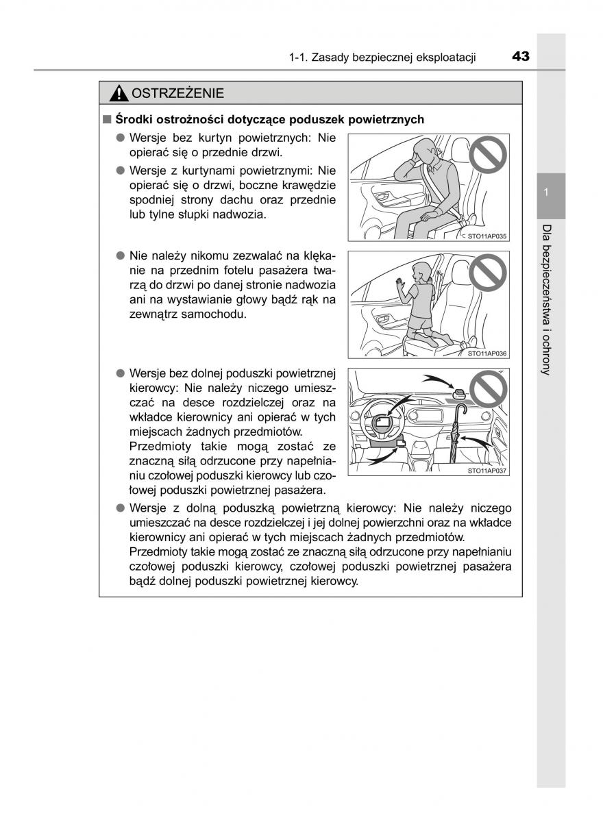 Toyota Yaris III 3 owners manual instrukcja obslugi / page 43