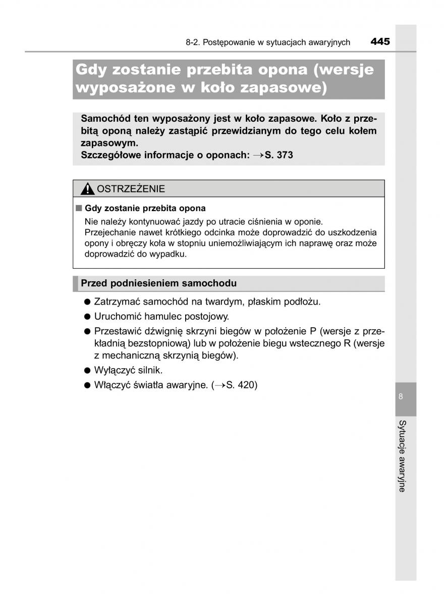 Toyota Yaris III 3 owners manual instrukcja obslugi / page 445