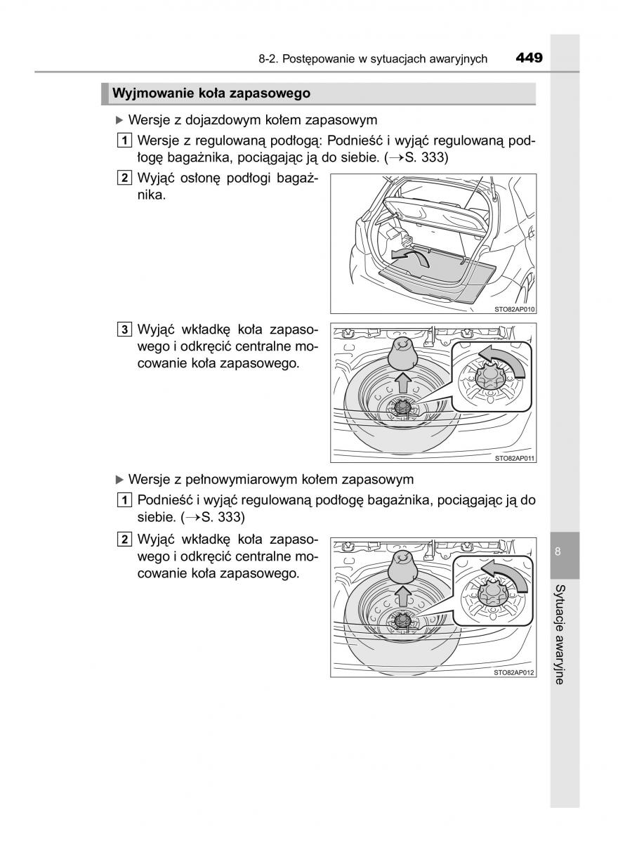 Toyota Yaris III 3 owners manual instrukcja obslugi / page 449